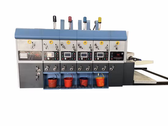 Corrugated Carton Box Making Flexo Four Colors Printing Machine